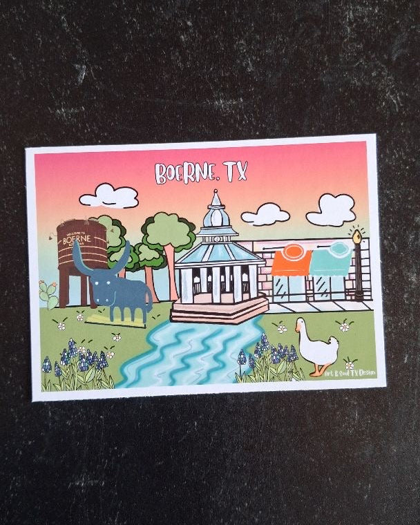 Mini Art Print - Welcome to Boerne