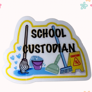 School Custodian Waterproof Vinyl Sticker