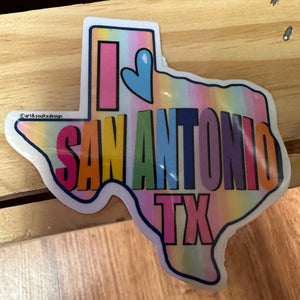 San Antonio Love Waterproof Sticker