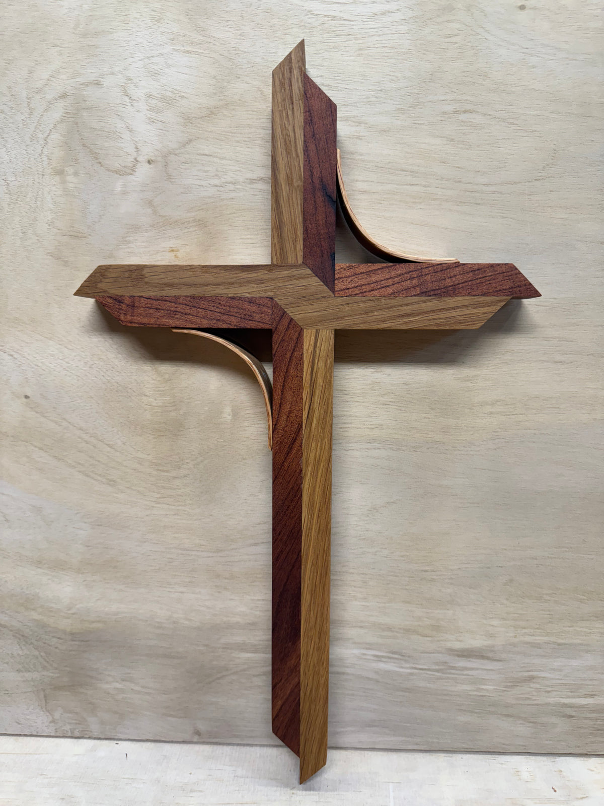 Twisted Oak & Mesquite Cross