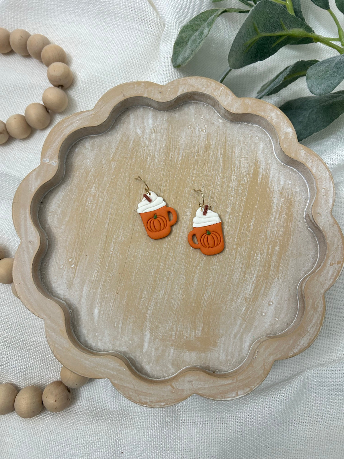 Pumpkin Spice Latte Earrings