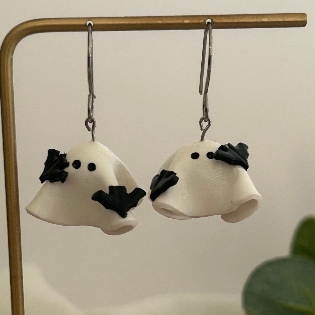 Ghost and Bar Earrings