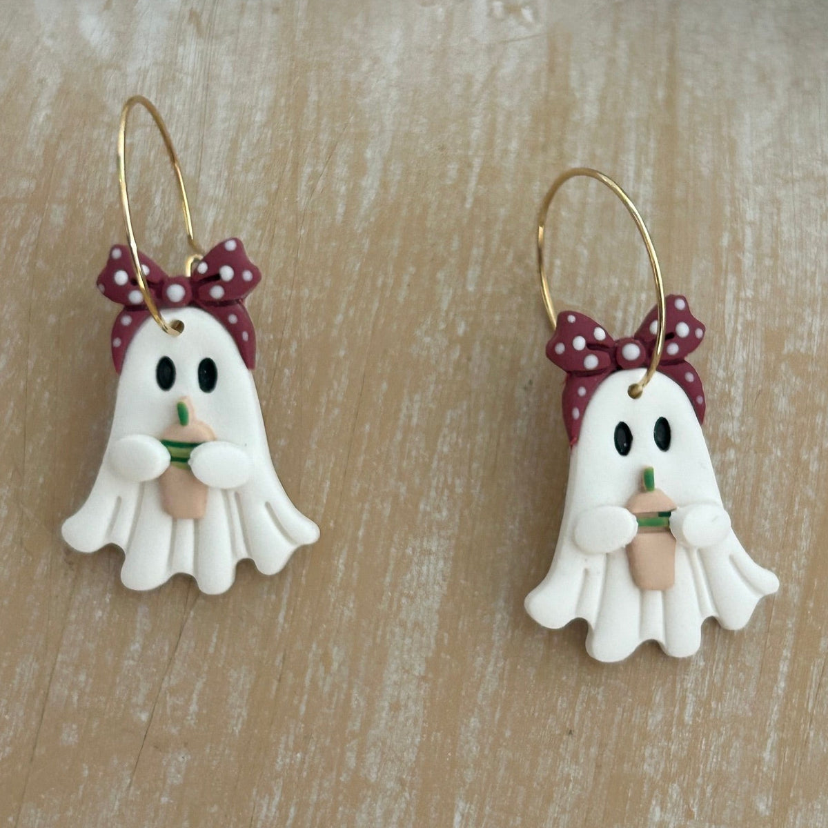 Latte Ghost Earrings