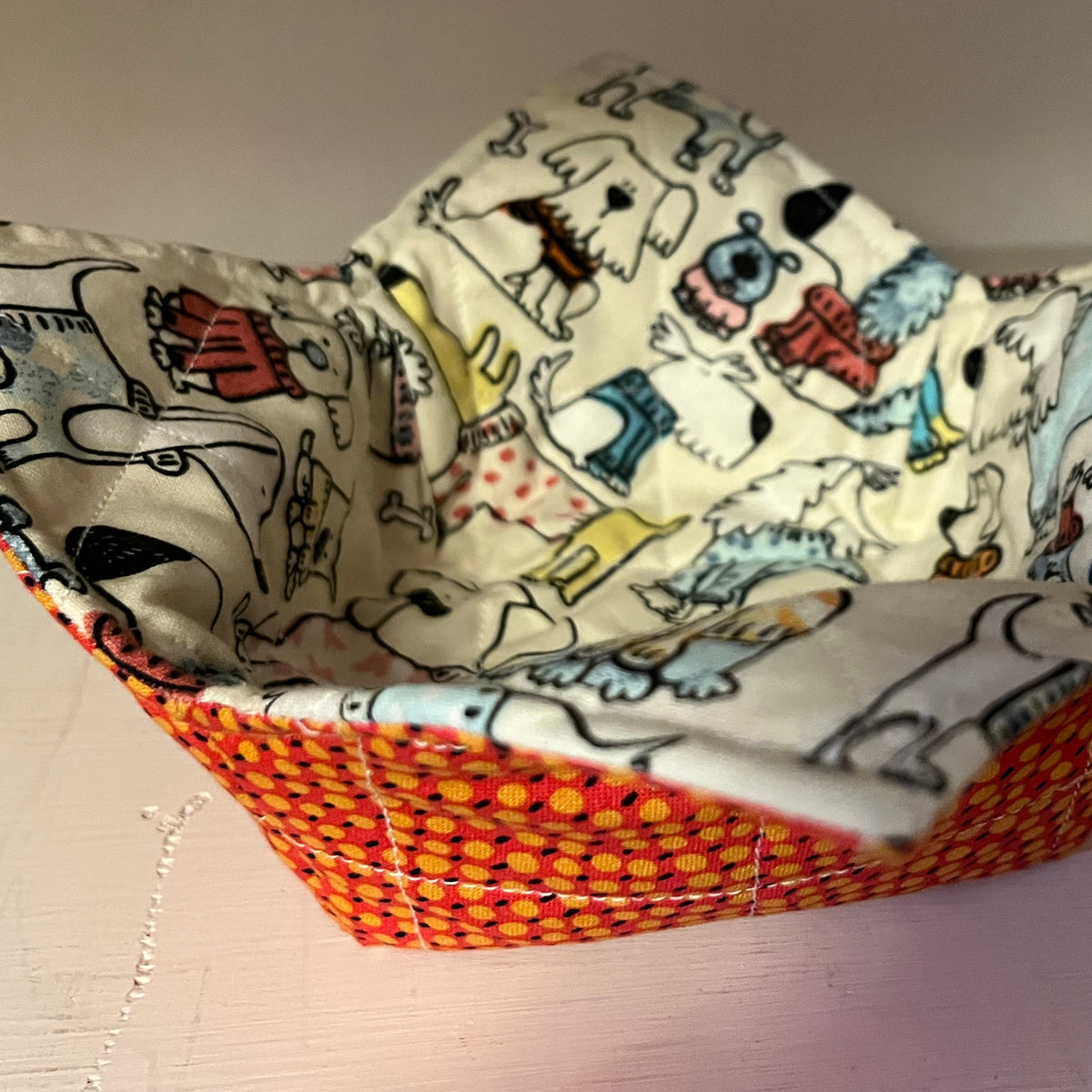 Bark-fest Bowl Cozy Orange