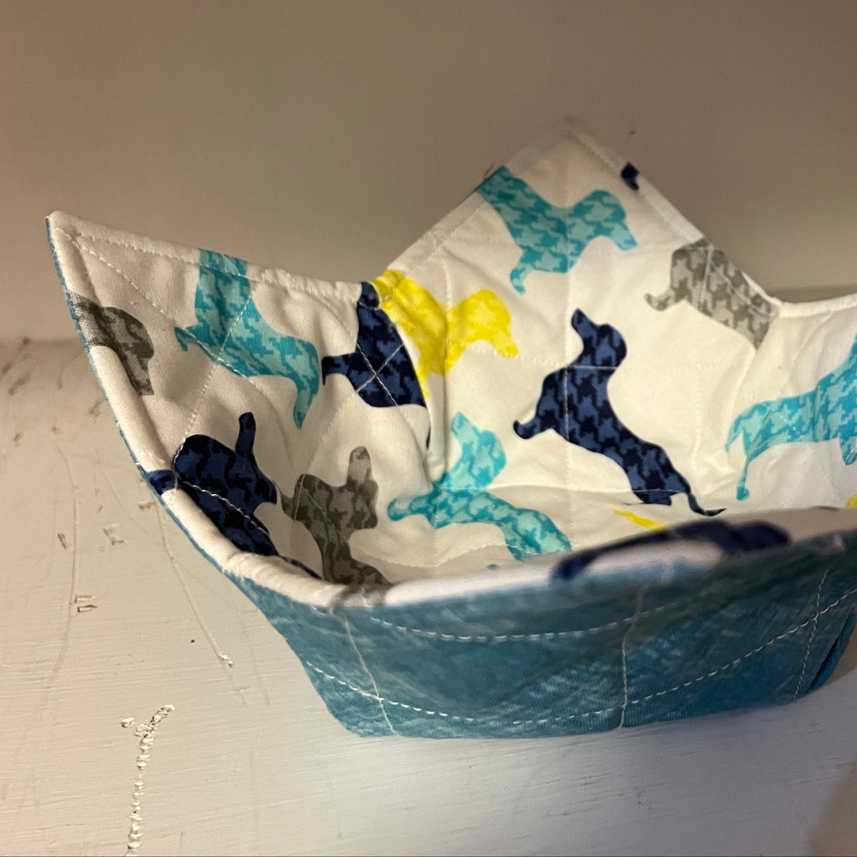 Bark-fest Dachshund Bowl Navy