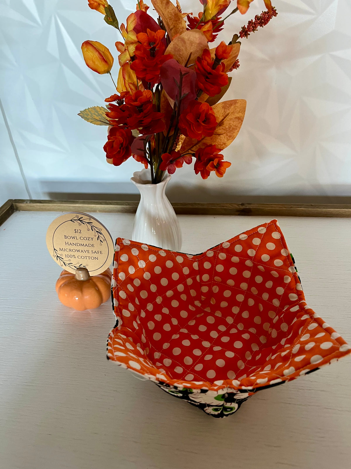 Halloween Eyes Bowl Cozy Orange