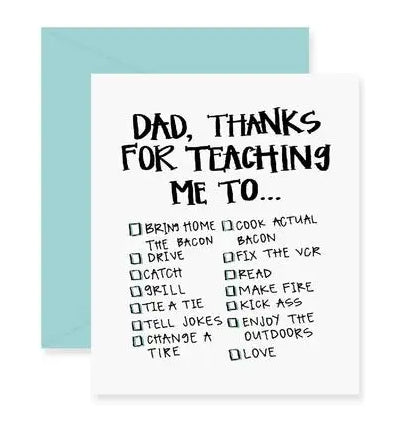 Cards, Dad Checklist