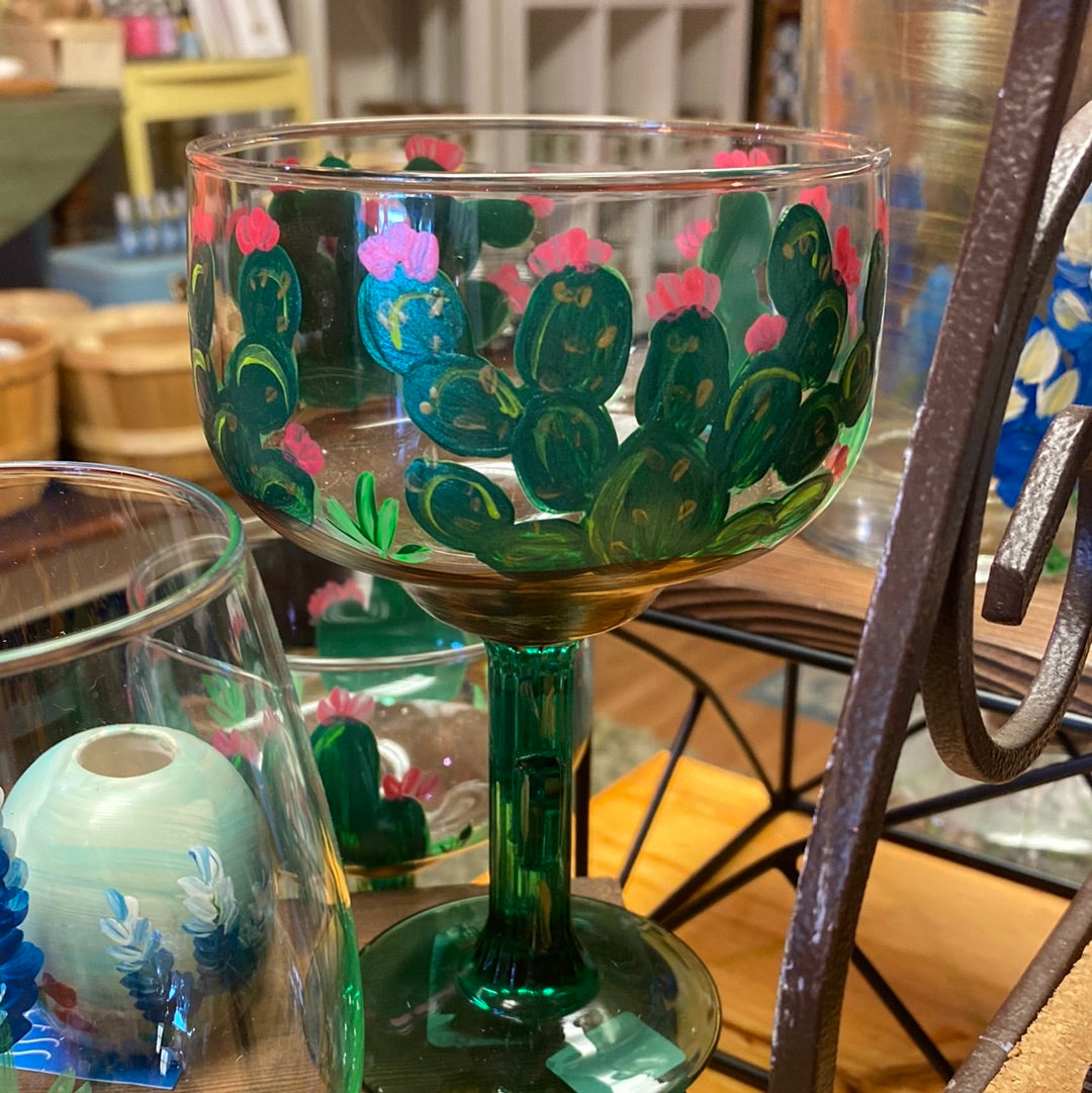Margarita Glasses- cacti