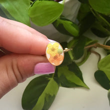 Real Flower Oval Ring