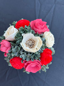 Sola wood flowers in small Cup