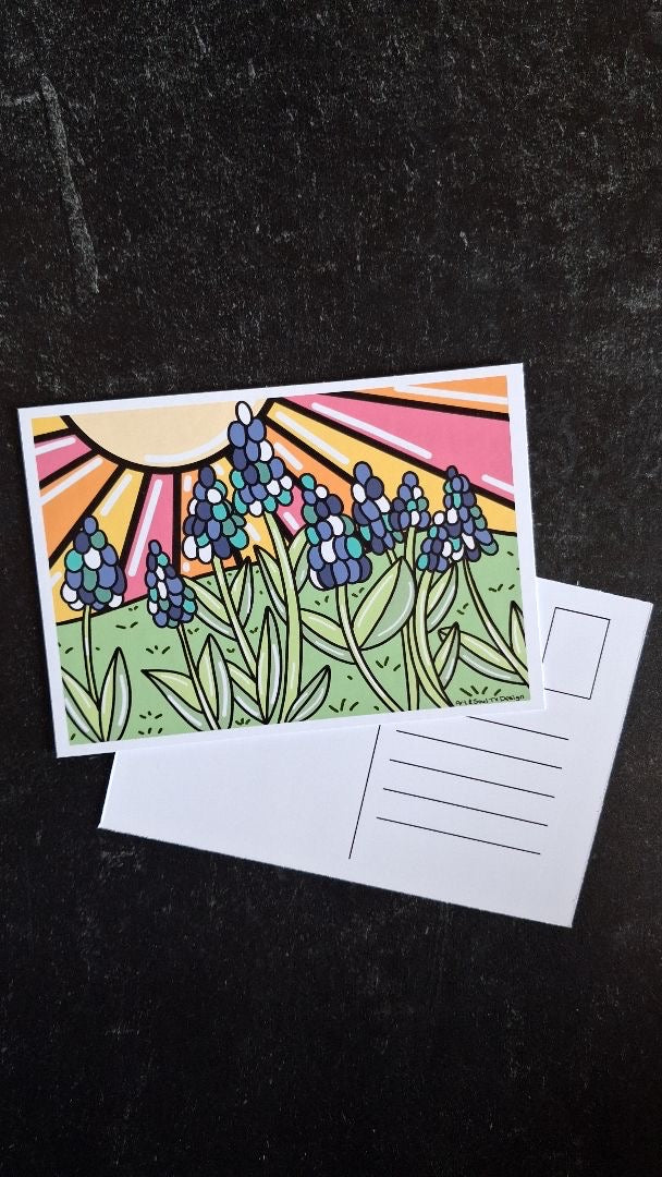 Mini Postcard - Bluebonnets