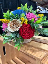 Large Sola Wood Flower arrangement in woven basket