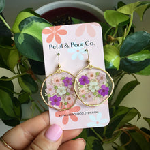 Real Flower Round Earring