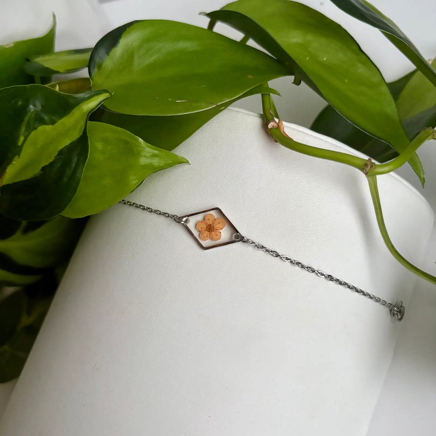 Real Flower Diamond Bracelet