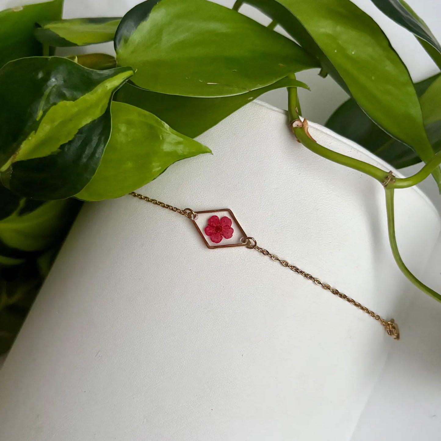 Real Flower Diamond Bracelet