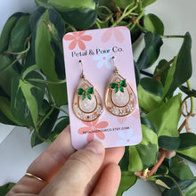 Real Flower Christmas Earrings