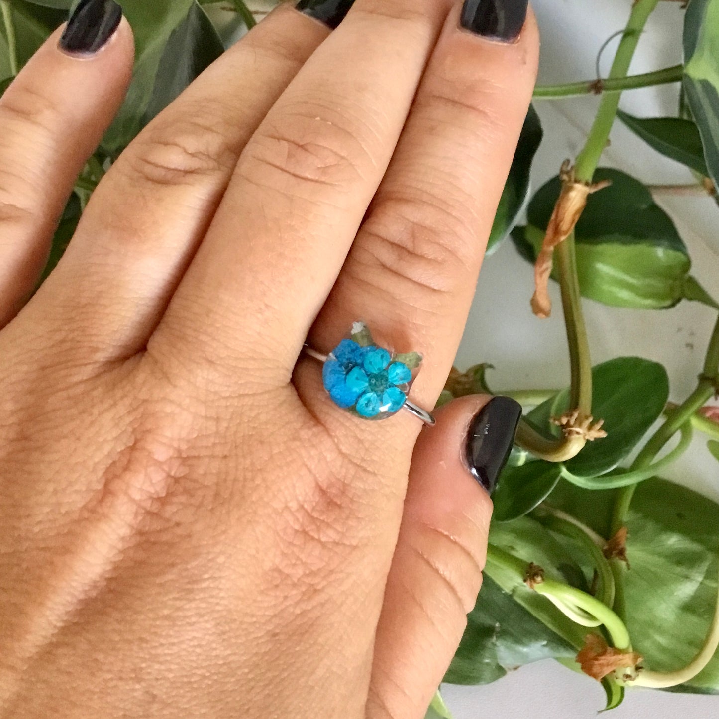 Real Flower Cat Ring