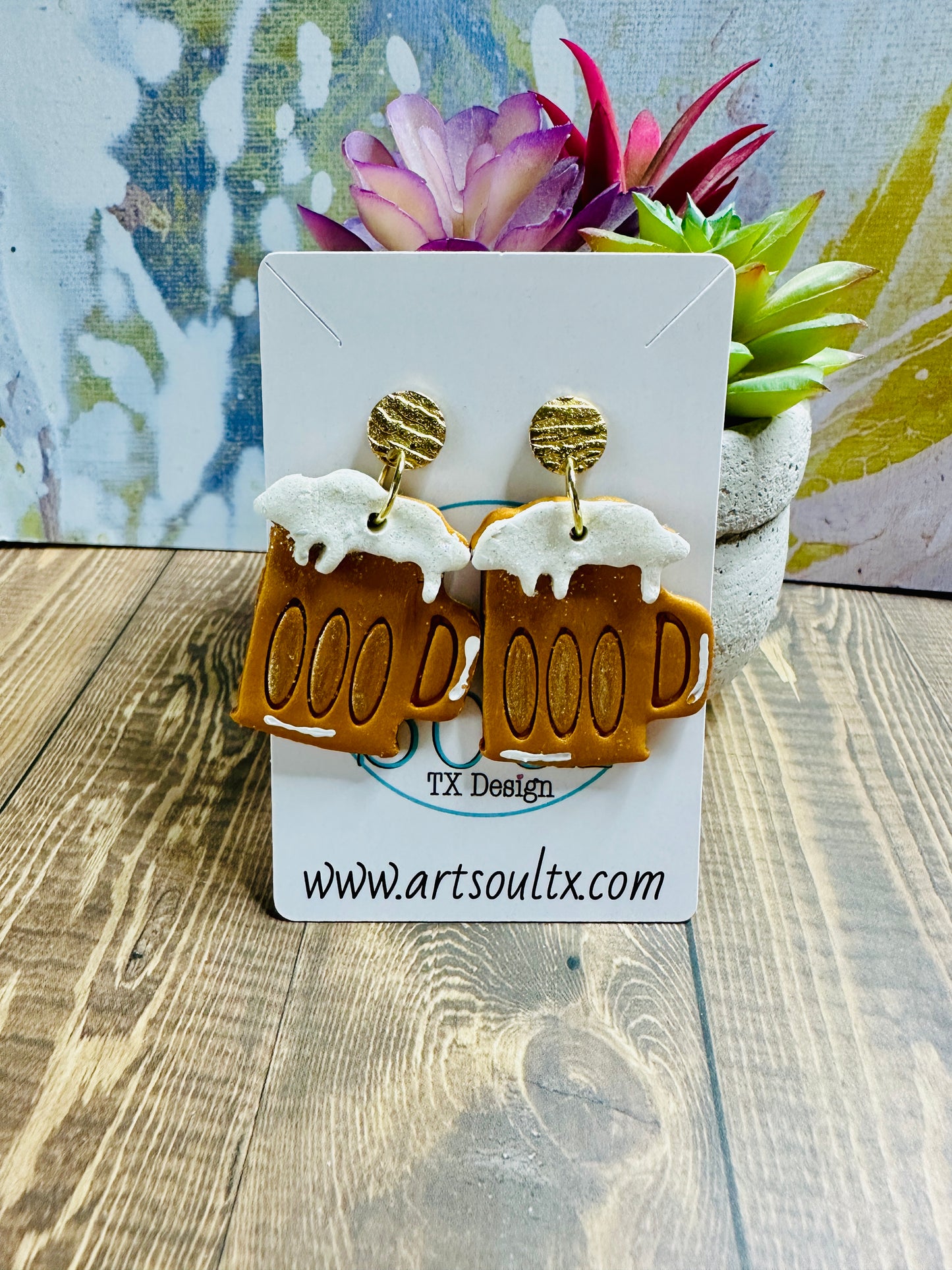 Beer Mug Earrings