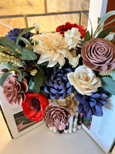 Book Vase with Sola Wood Floral arrangement