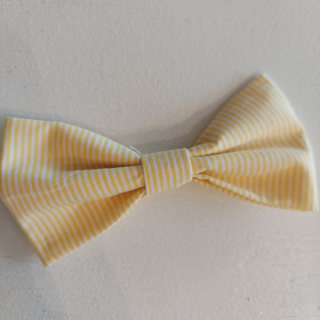 Bow Tie- Yellow Pinstripe