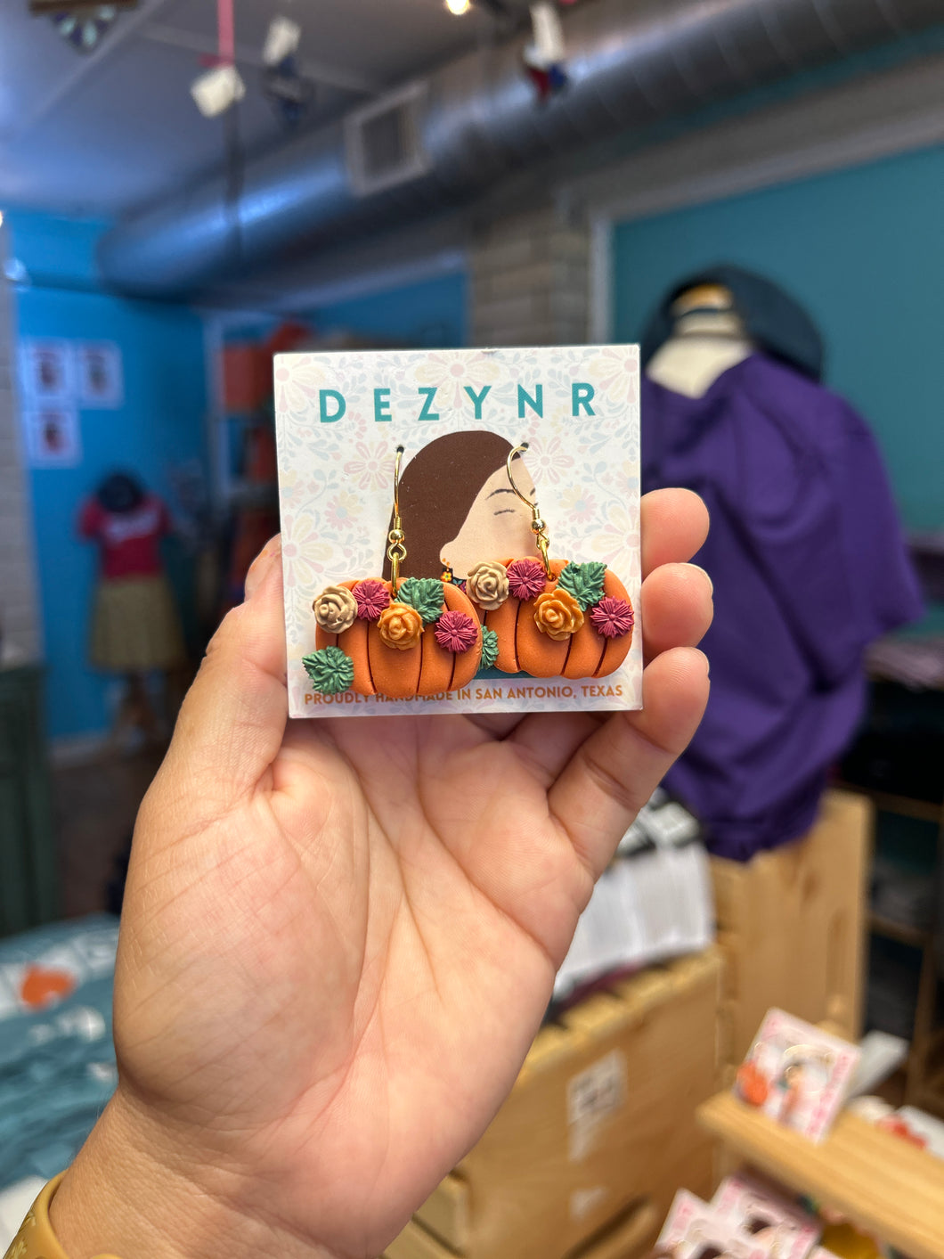 Earrings- Fall Orange Pumpkins