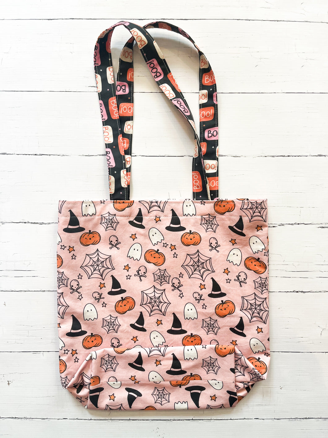 Halloween Tote - Pink Pumpkin - 1 size