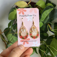 Real Flower Christmas Earrings