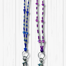 Purple & White Lanyard