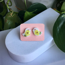 Real Flower Bird Stud Earring
