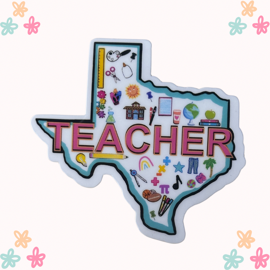 Texas Teacher Laptop & Tumbler Sticker