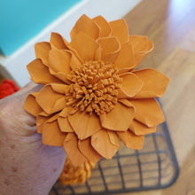 Ball point pens with hand painted sola wood flower