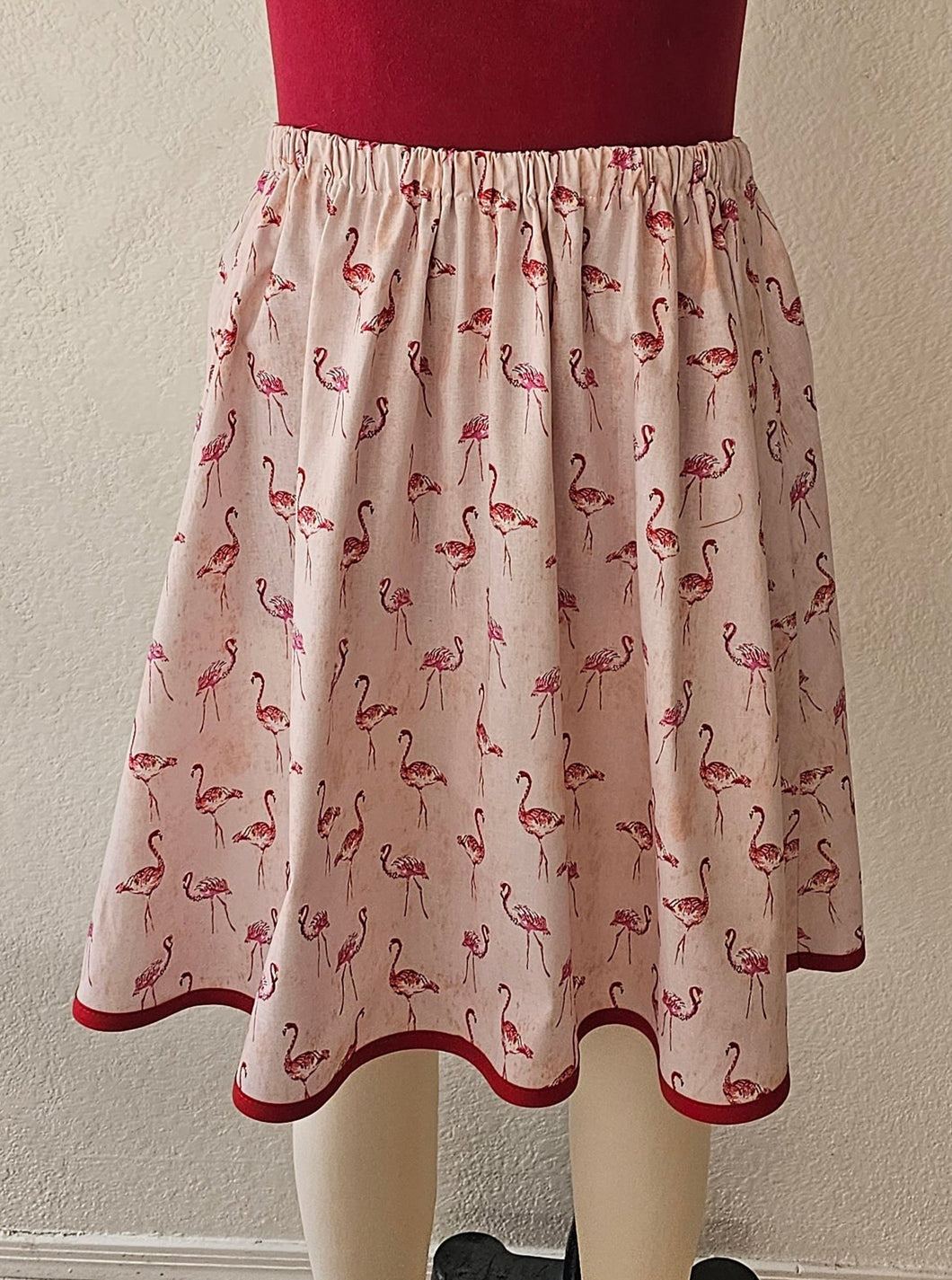 Women's Skirt- Flamingos