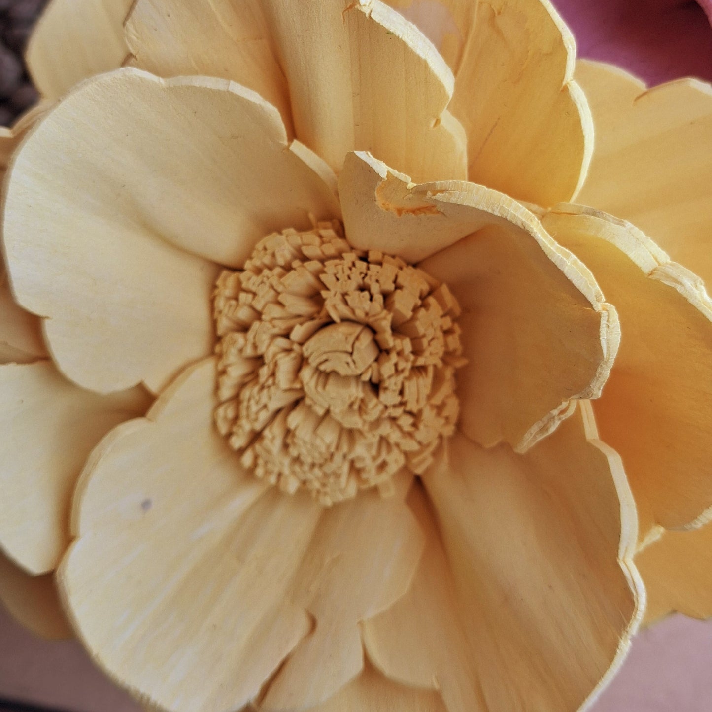 Ball point pens with hand painted sola wood flower