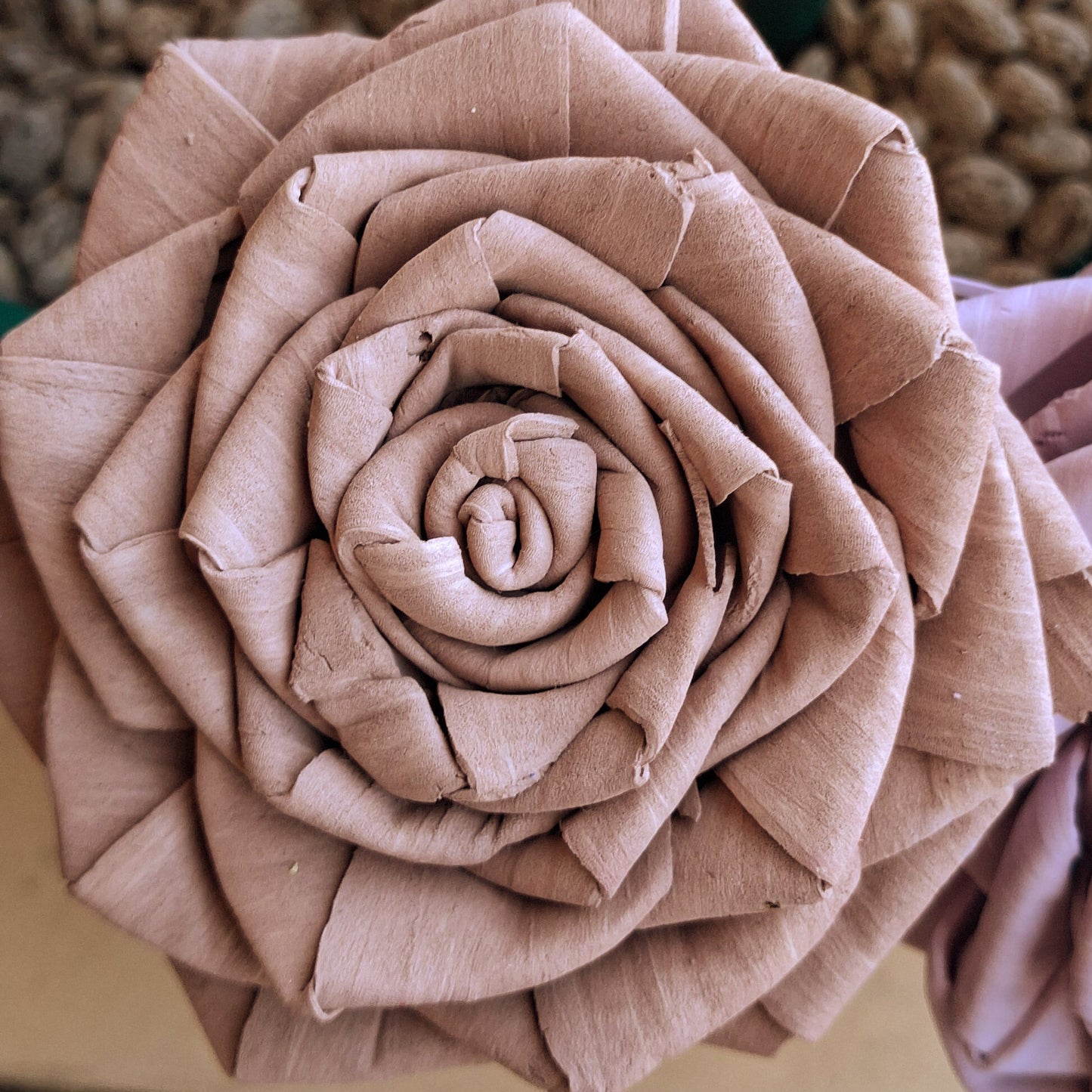 Ball point pens with hand painted sola wood flower