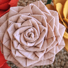Ball point pens with hand painted sola wood flower