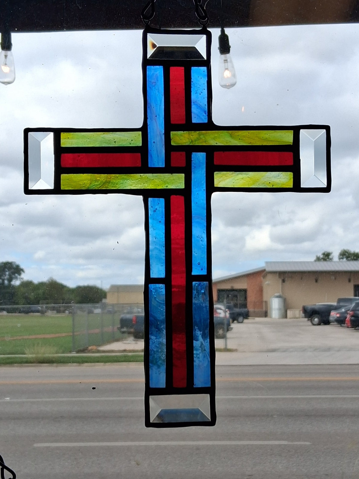 Colored beveled Cross