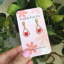 Real Flower Small Teardrop Earring