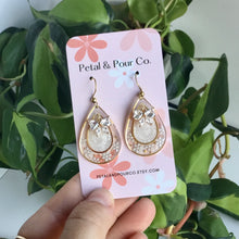 Real Flower Christmas Earrings
