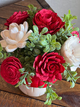 Sola wood flowers in Mushroom ceramic container