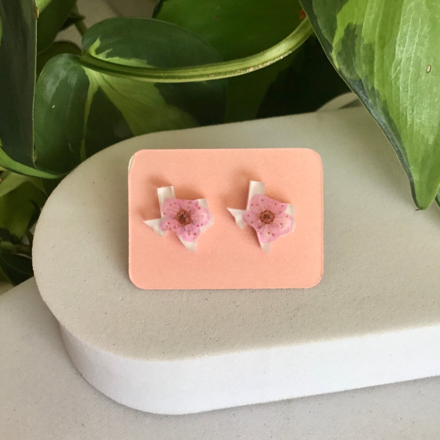 Real Flower Texas Stud Earring