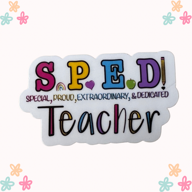 SPED Teacher Vinyl Stickers
