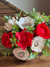 Sola wood flowers in Mushroom ceramic container
