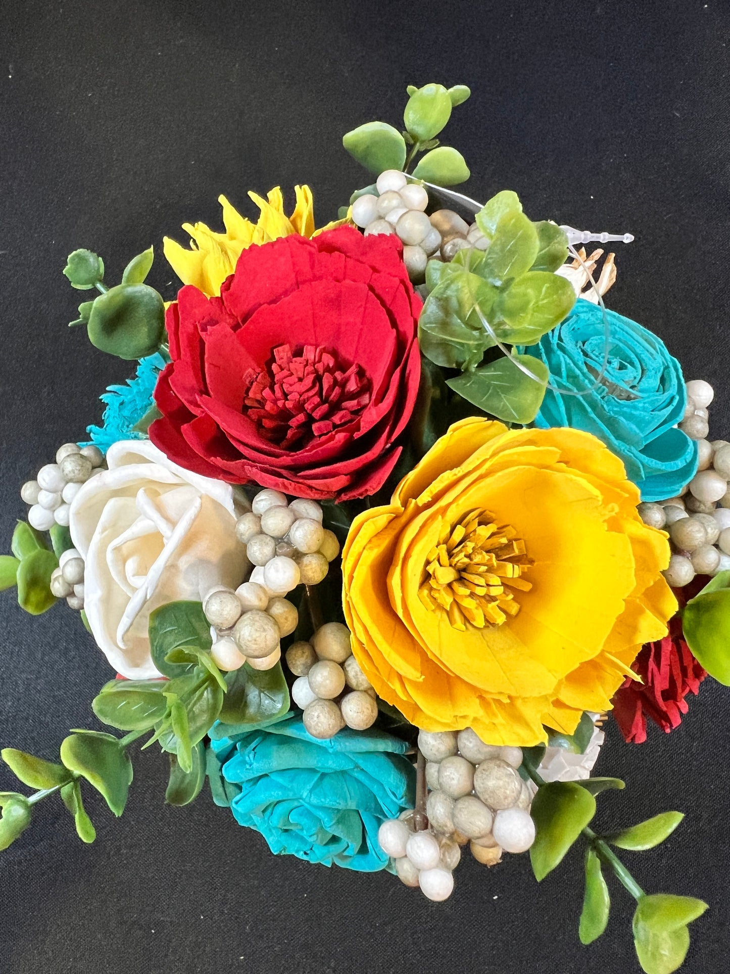 Sola wood flowers in small cow Cup