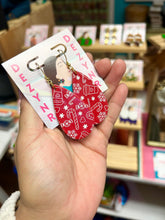 Earrings- red christmas dangles