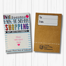 Back to School Card for Teachers