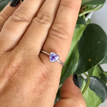 Real Flower Dainty Heart Ring