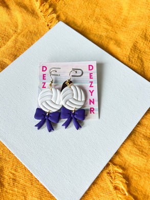 Earrings- Volleyballs and Bows