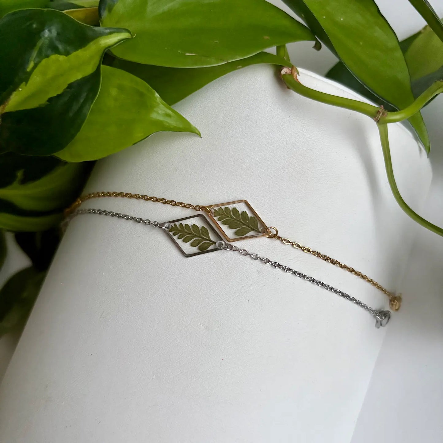 Real Flower Diamond Bracelet