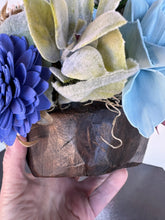 Large hand painted Sola Wood flowers in reclaimed bowl