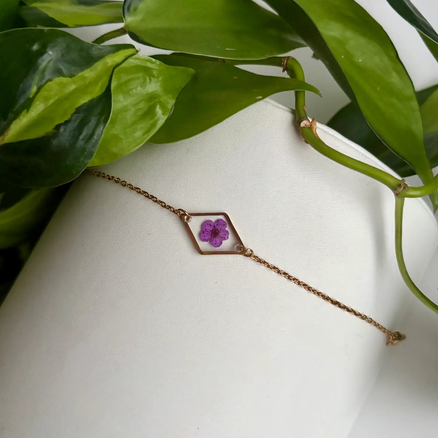 Real Flower Diamond Bracelet